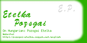 etelka pozsgai business card